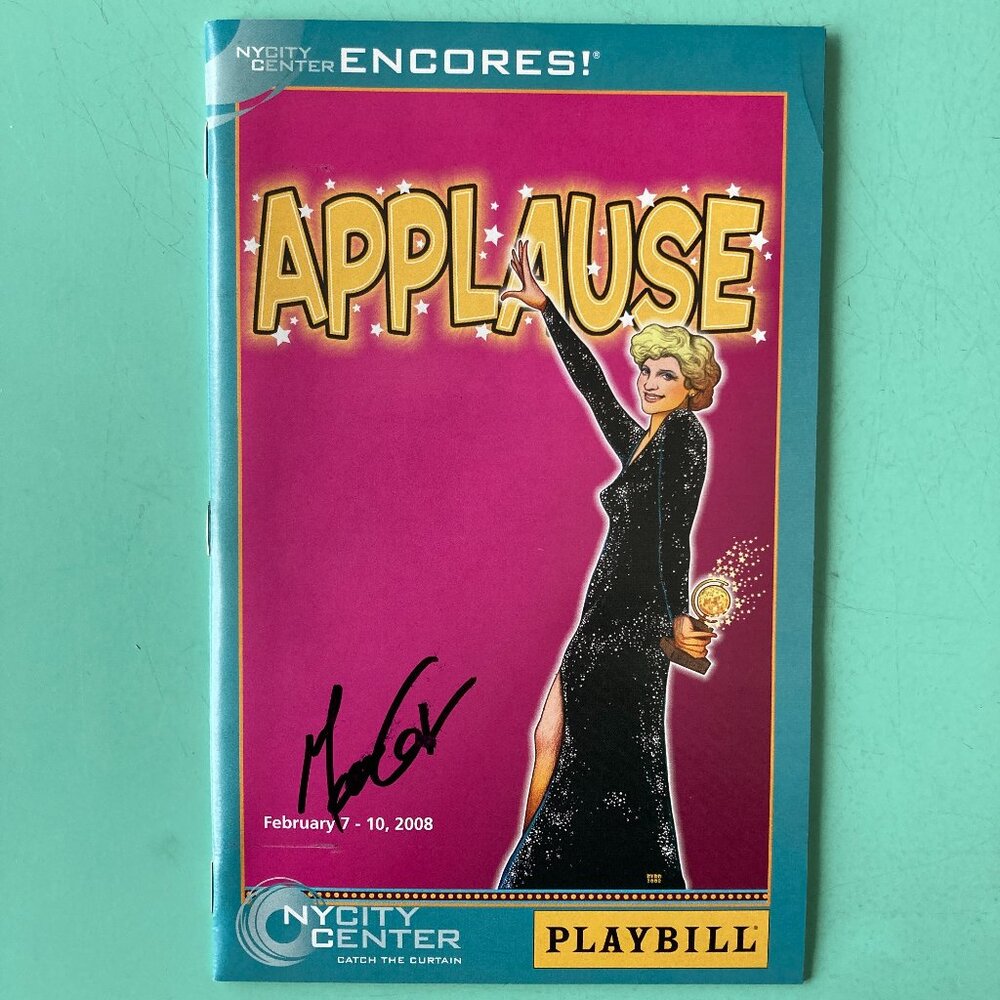 Mario Cantone (Only) Signed Applause Playbill Christine Ebersole Michael Park